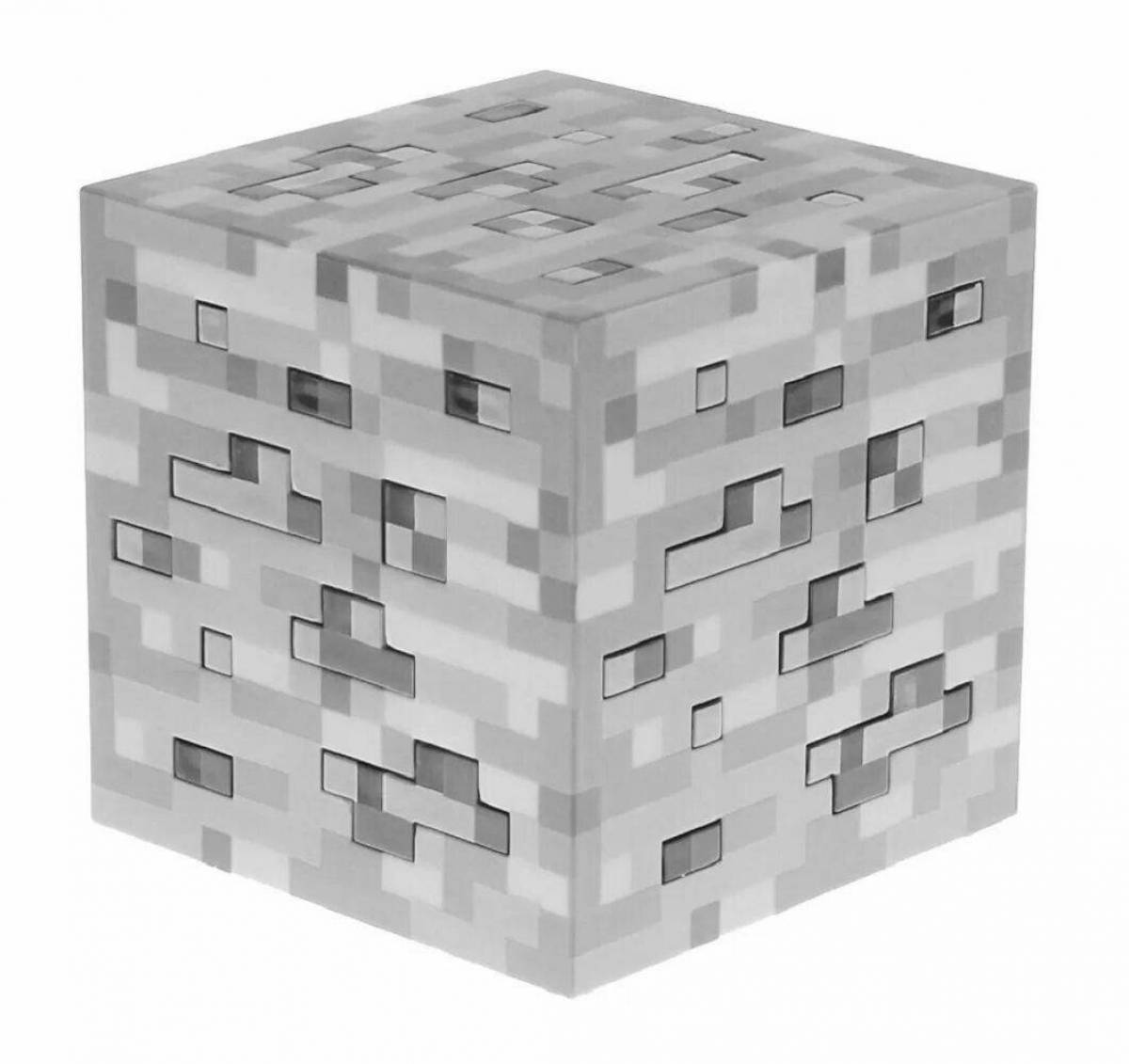 Игривая страница раскраски minecraft diamond block