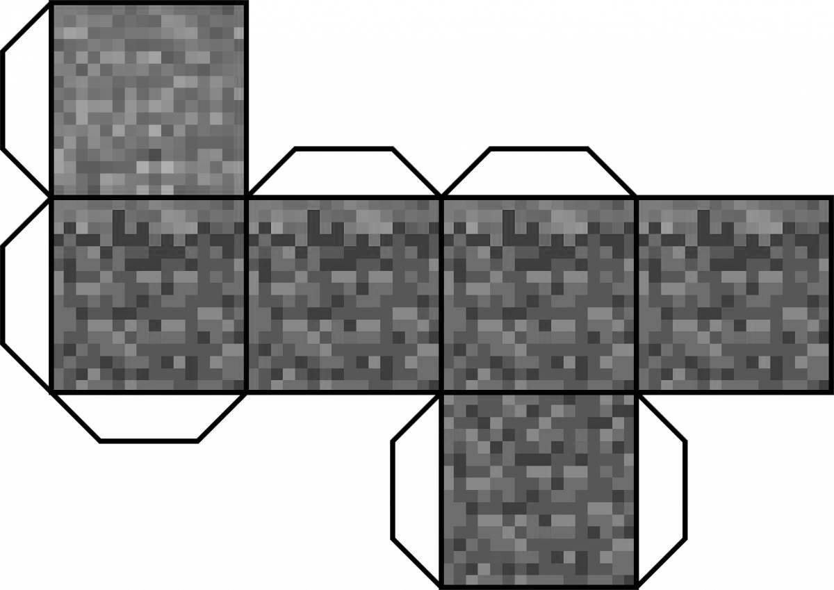Exciting minecraft diamond block coloring page