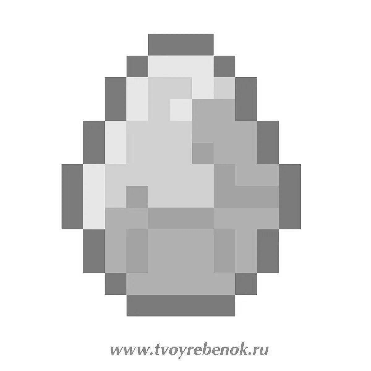 Fat minecraft diamond coloring block