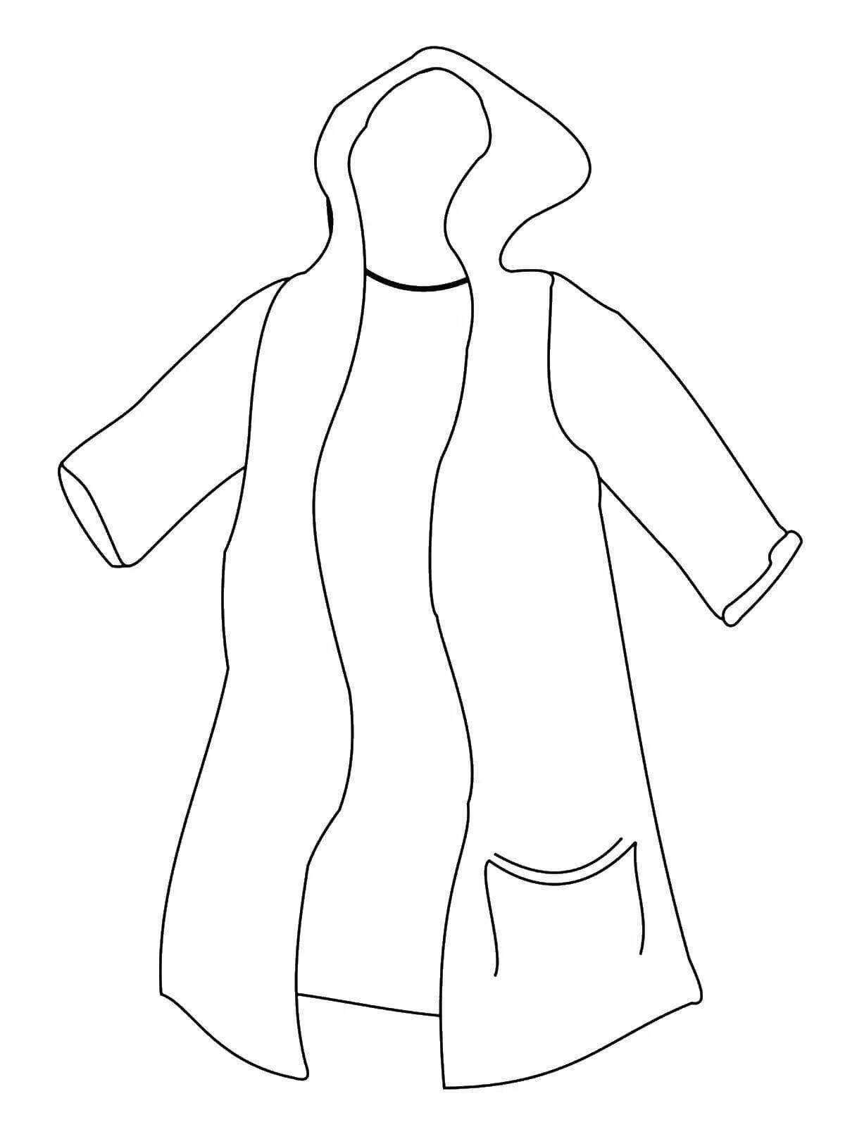 Яркая раскраска халата для малышей