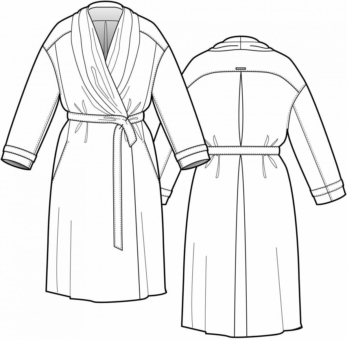Playful baby robe coloring page