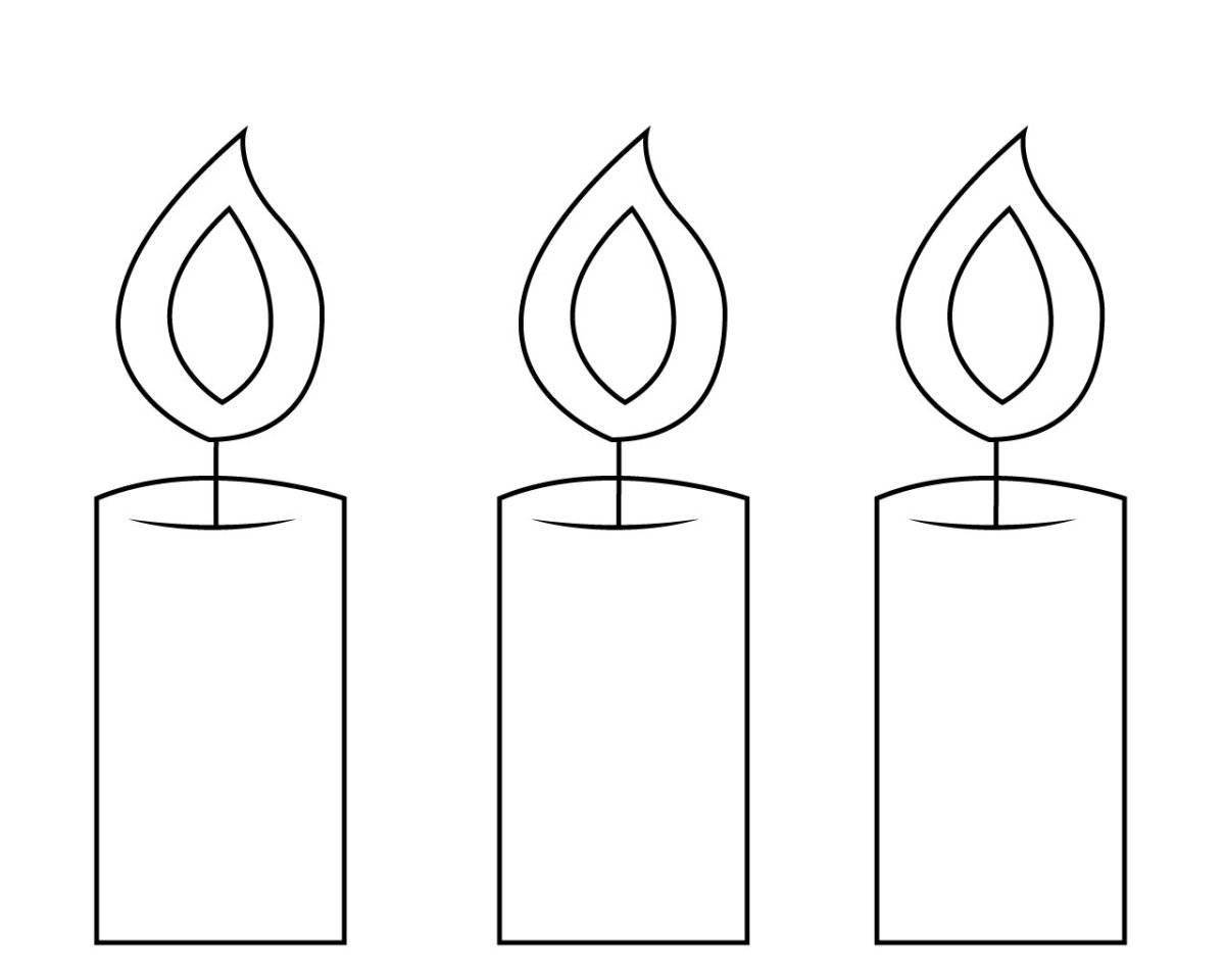 Amazing coloring pages with candles for kids