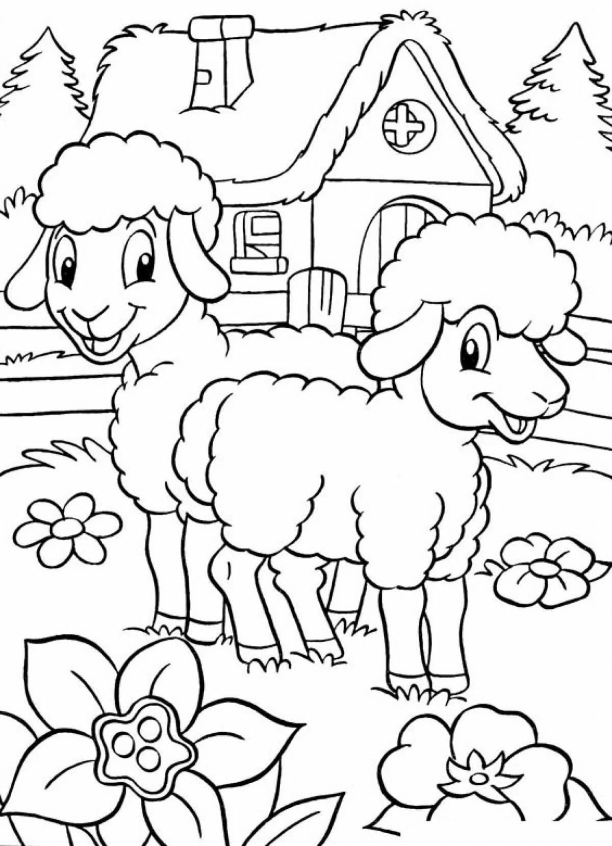 Inviting farm coloring for kids
