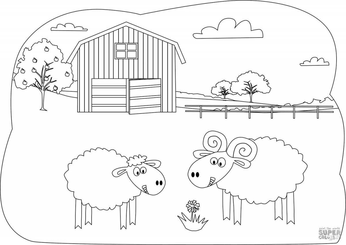 Wonderful farm coloring for kids