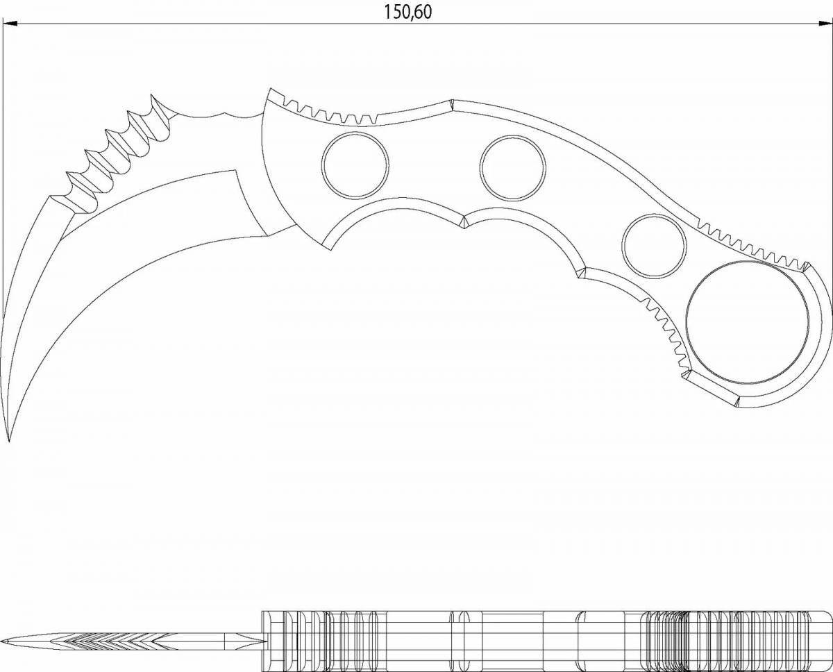 Awesome cs go knives coloring book