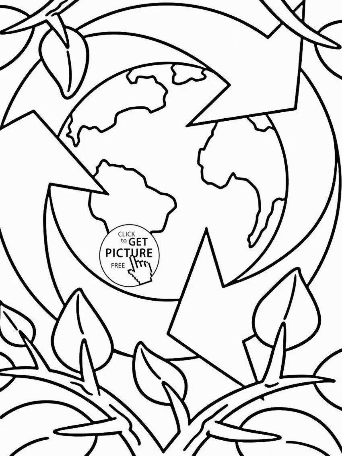 Innovative eco coloring book for kids