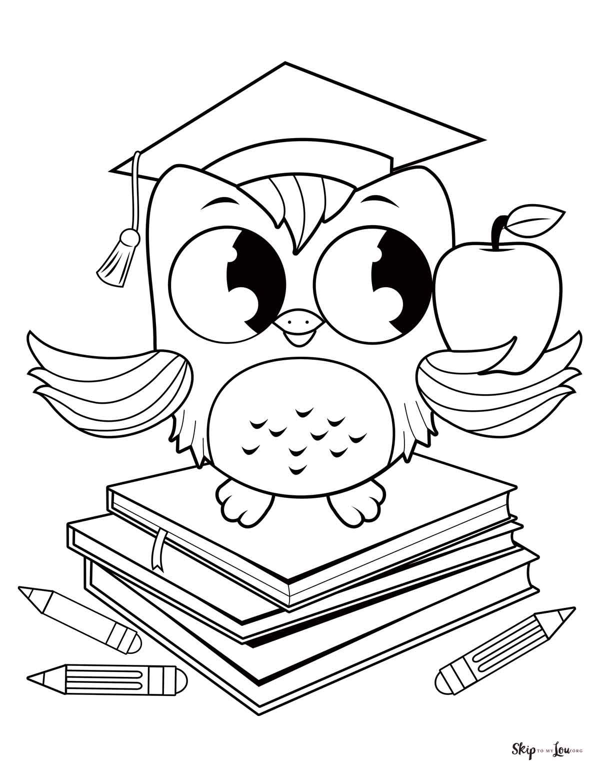 Owl with books #12