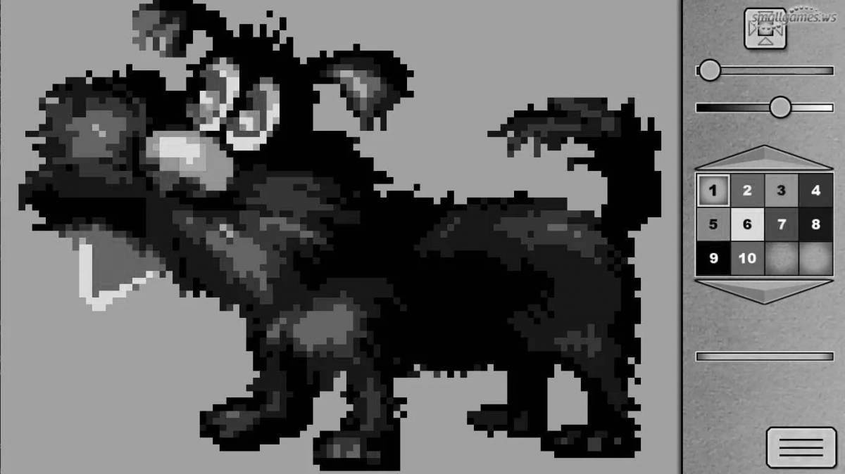 Playful coloring pixel game