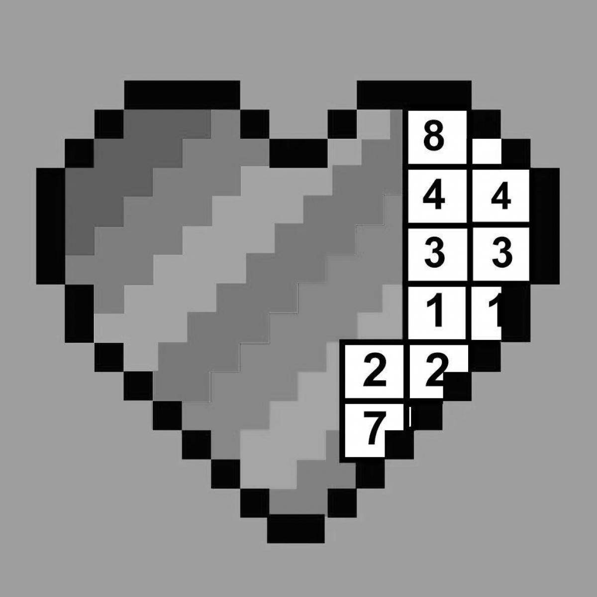 Awesome pixel game coloring book