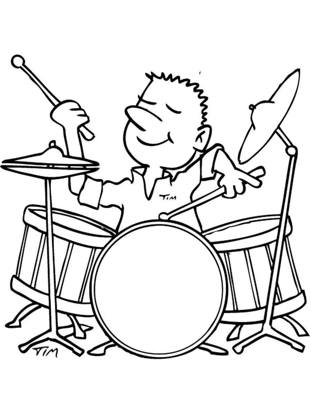 Coloring book magic orchestra for kids