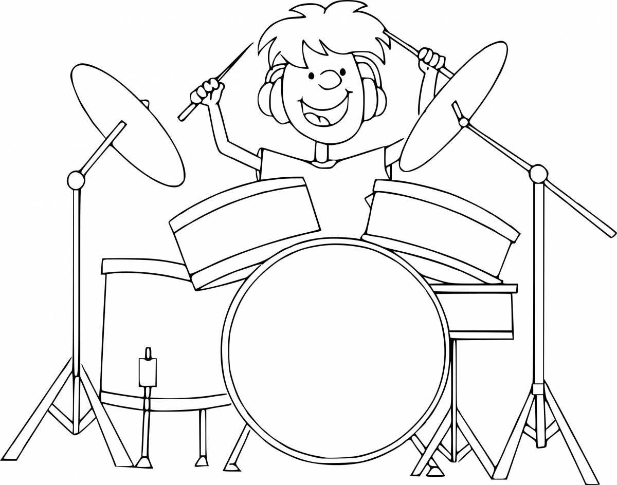 Live band coloring for kids