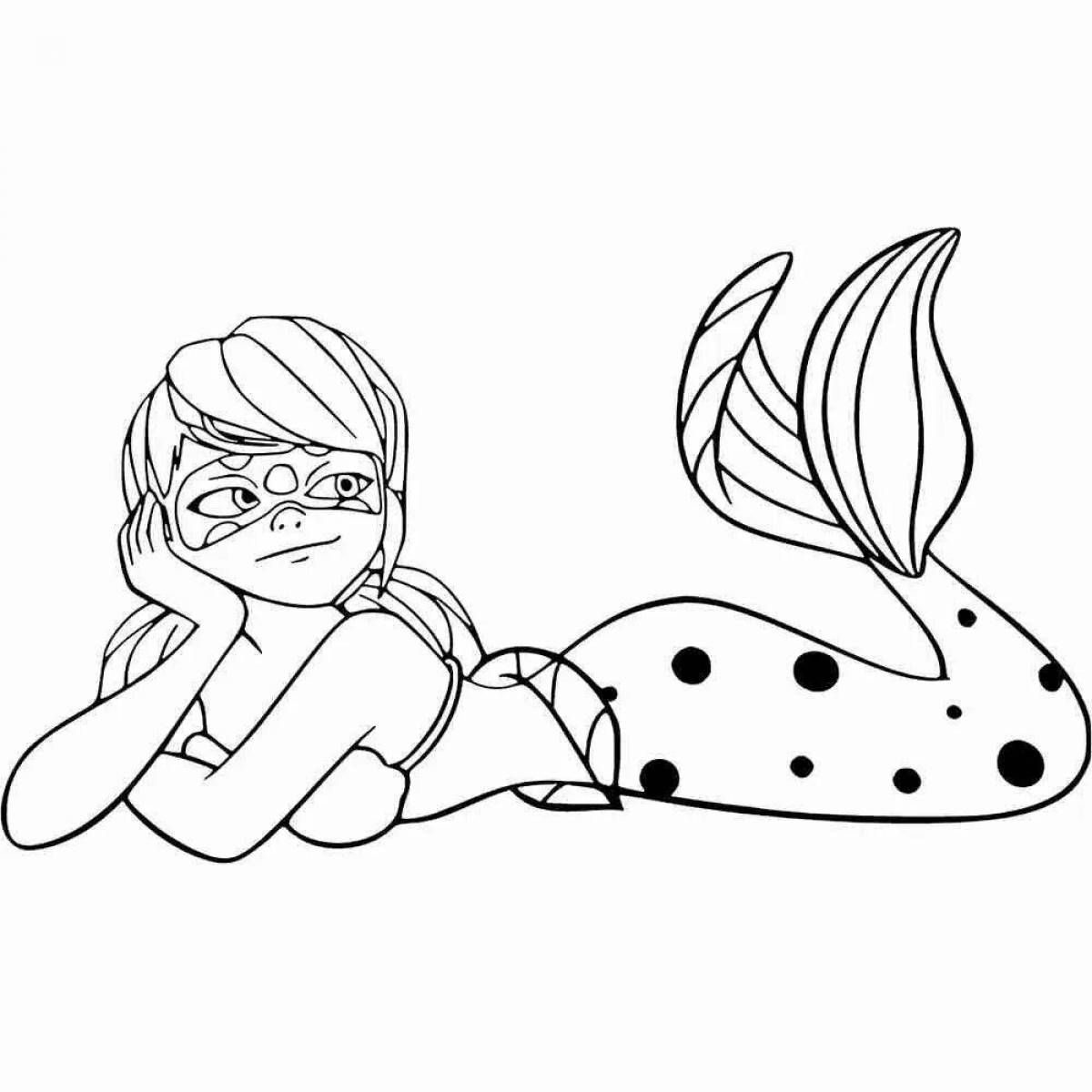 Exquisite ladybug coloring page