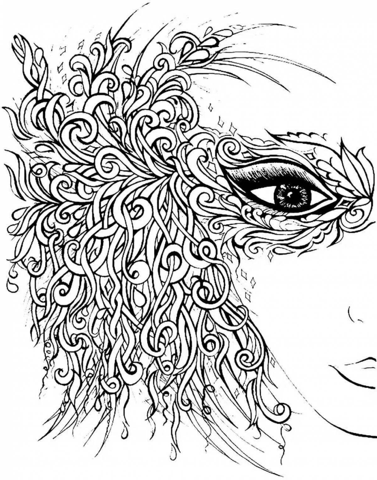 Charming anti-stress coloring book for women