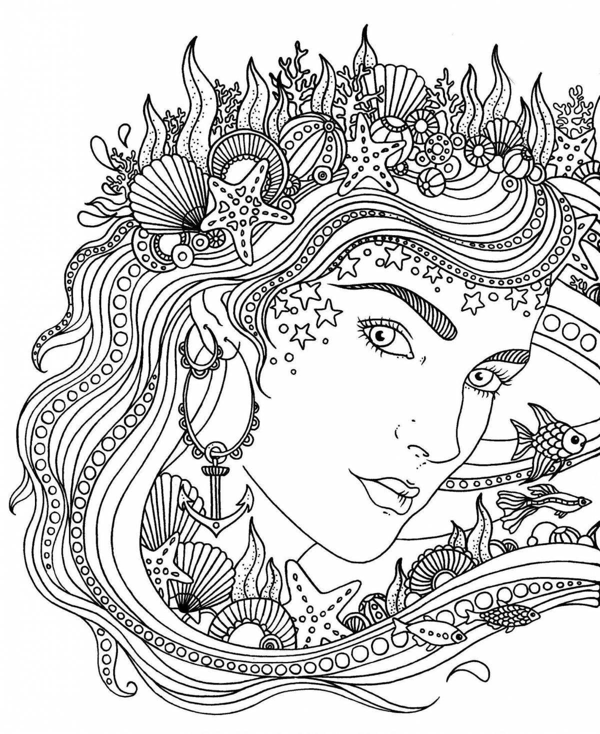 Inspirational anti-stress coloring book for women