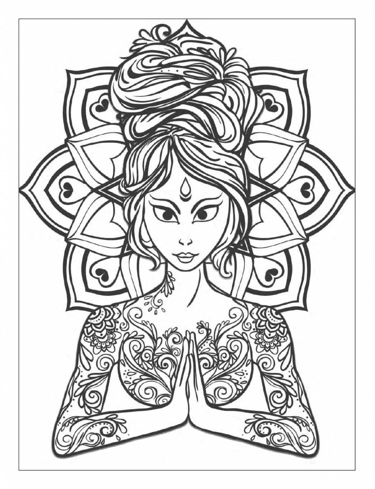 Inviting anti-stress coloring pages for women