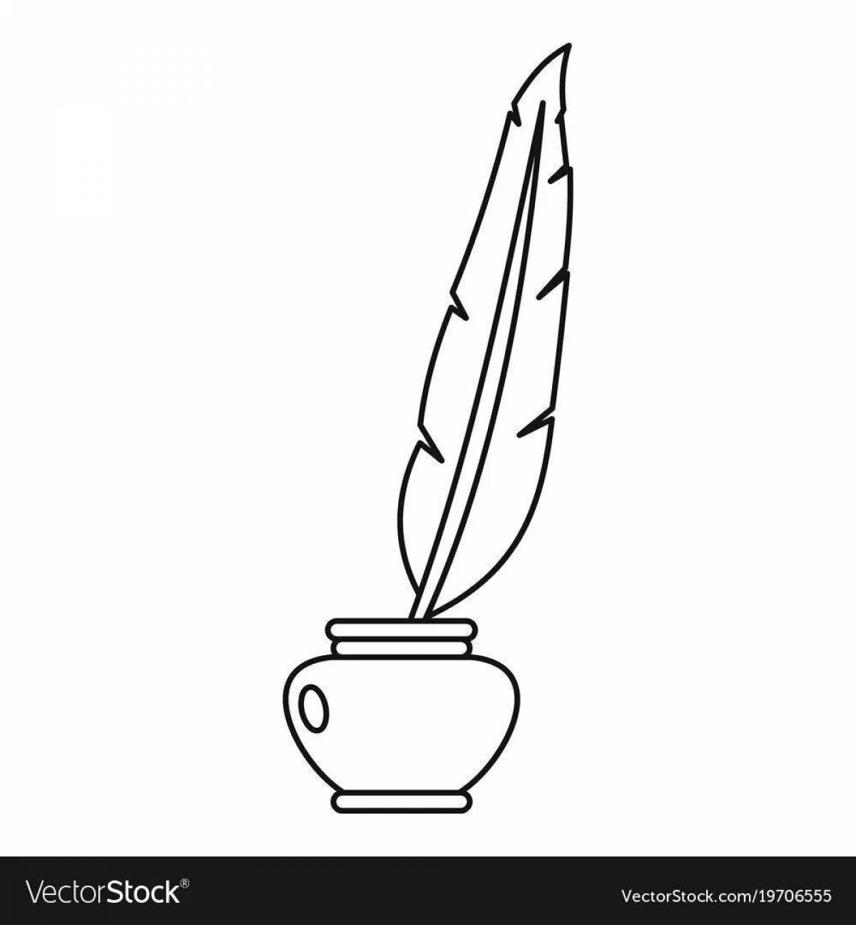 Color ink bottle and coloring pen