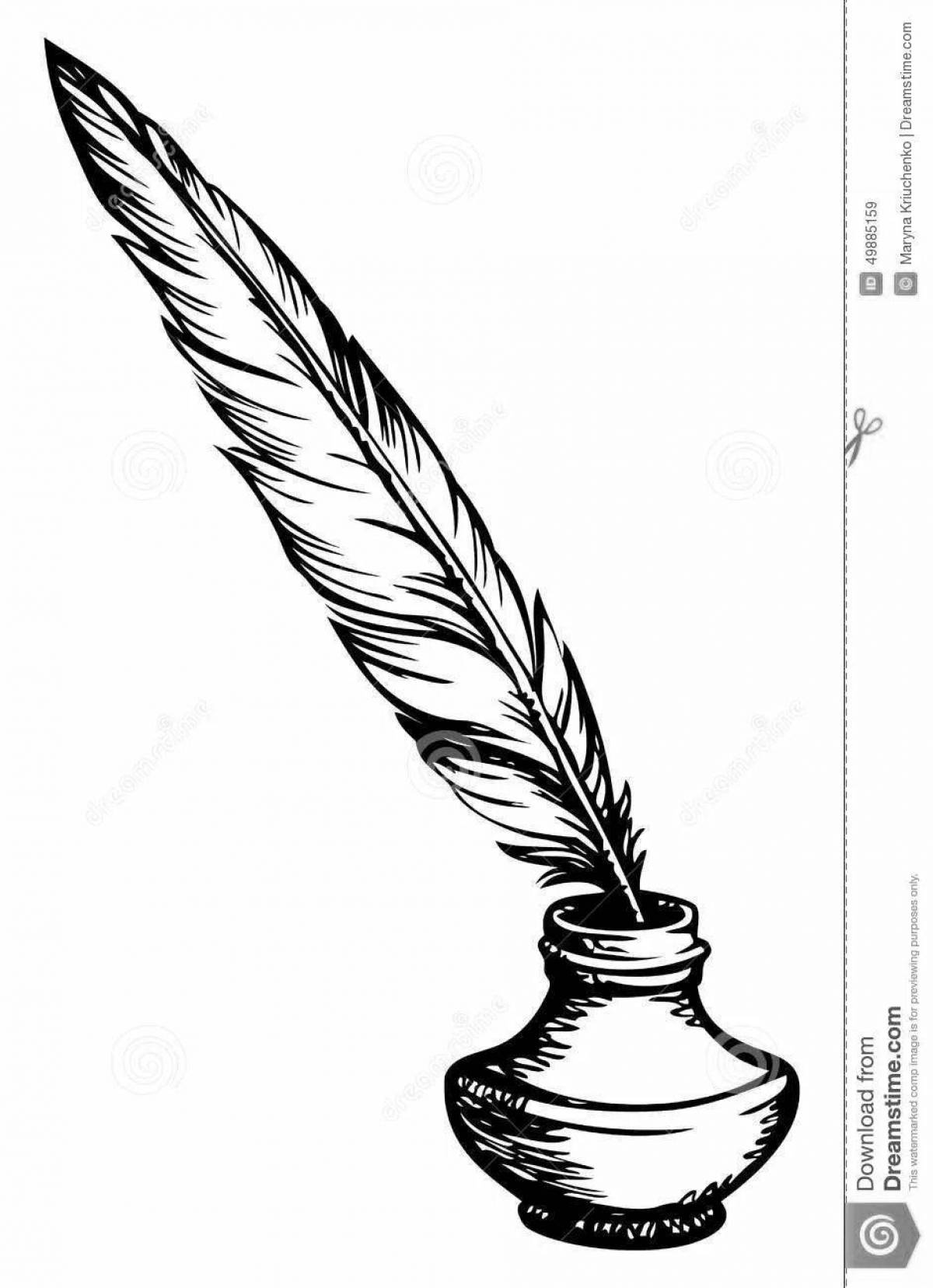 Hypnotic ink bottle and coloring pen