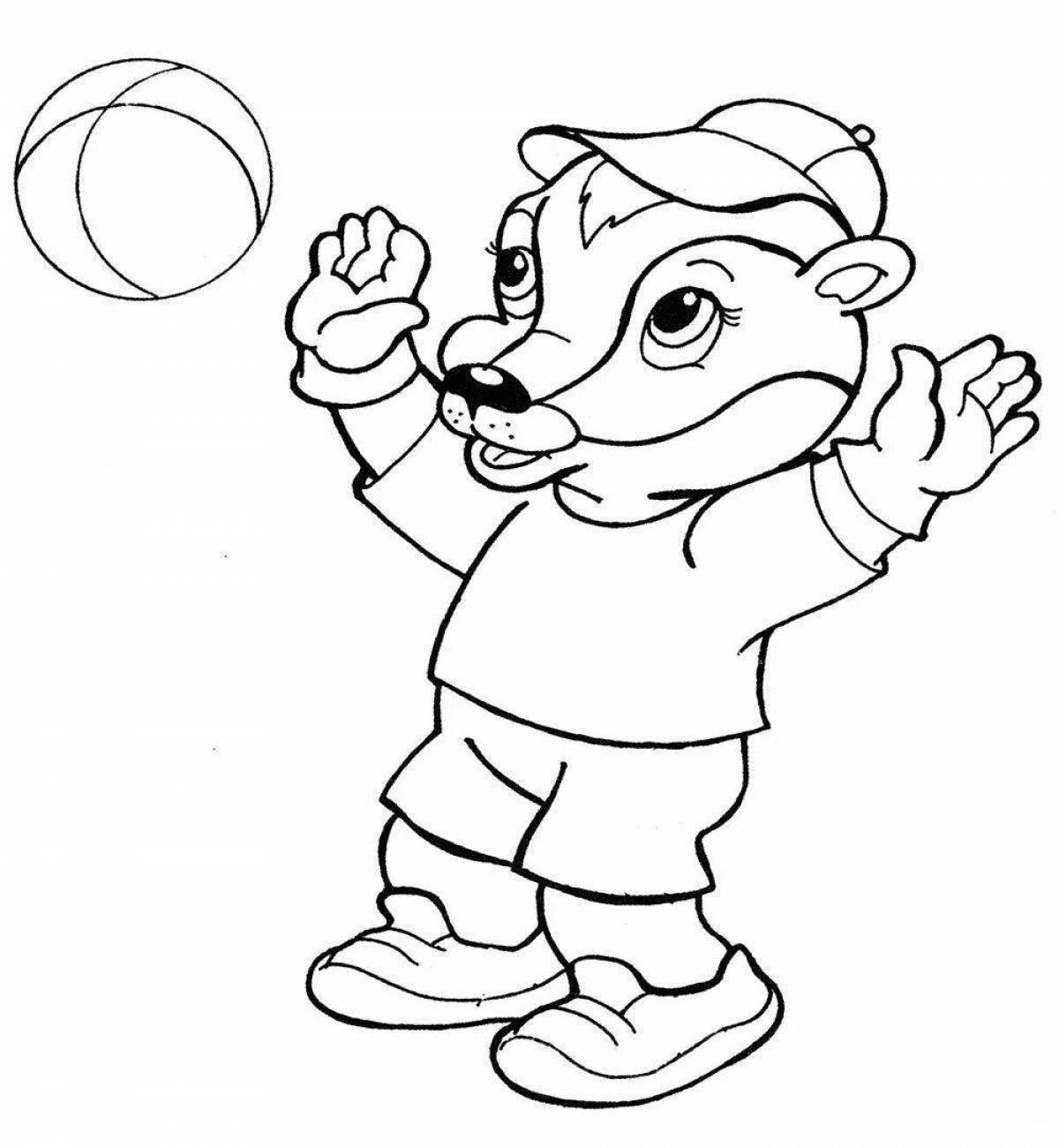 Fabulous badger coloring book for kids