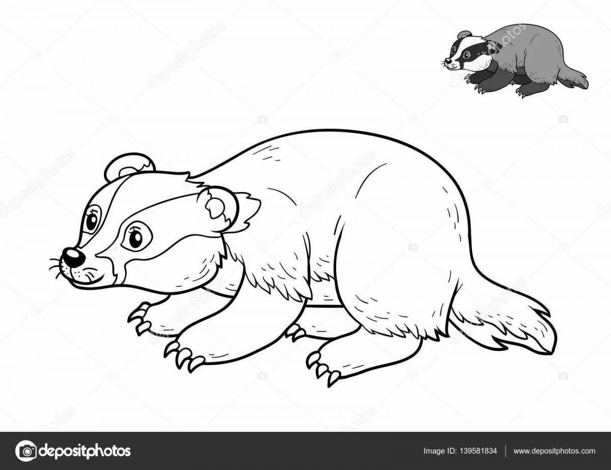 Live badger coloring pages for kids