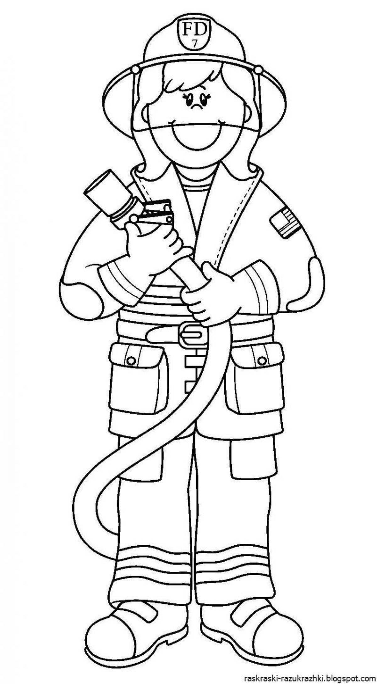 Awesome firefighter coloring pages for kids