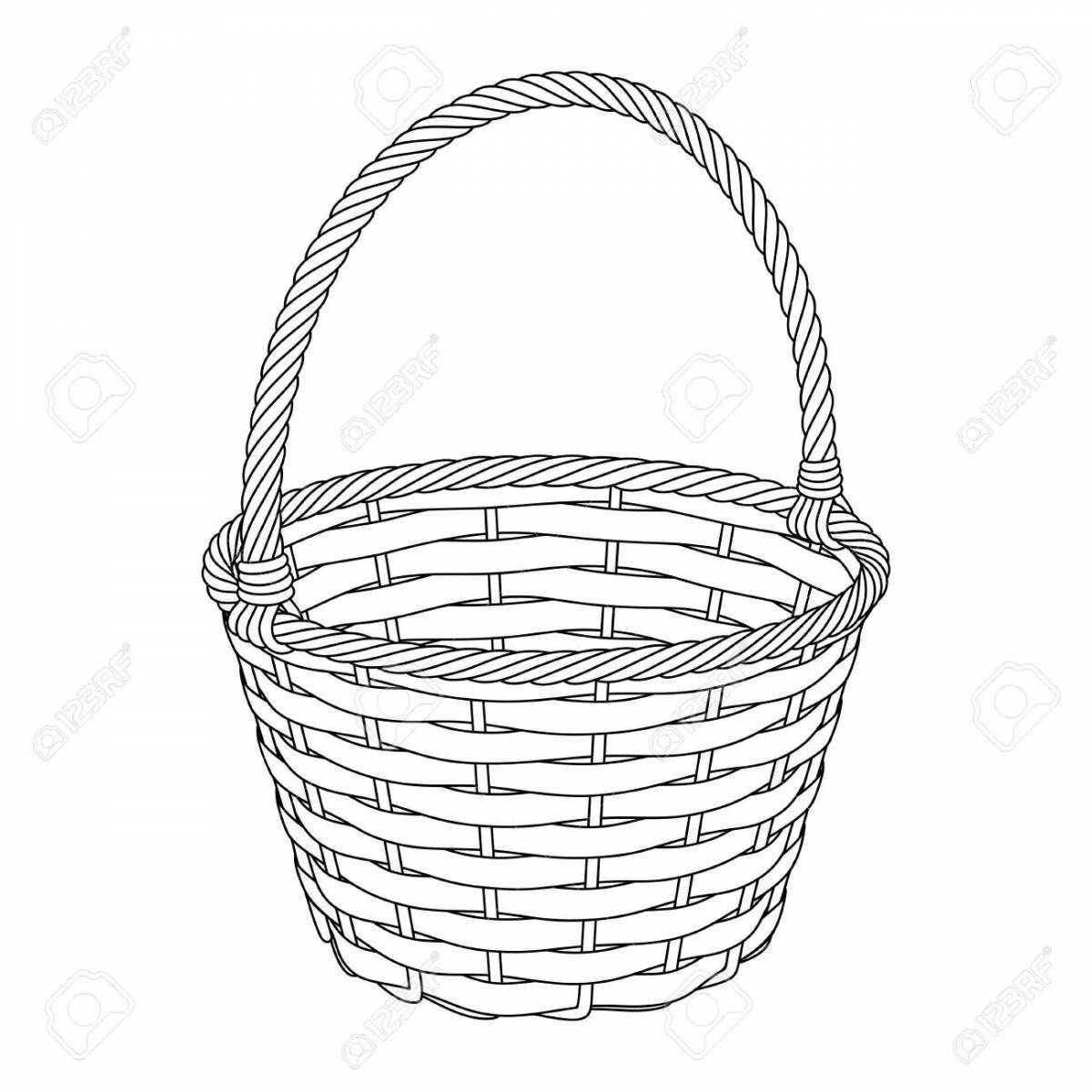 Great empty basket coloring book for kids