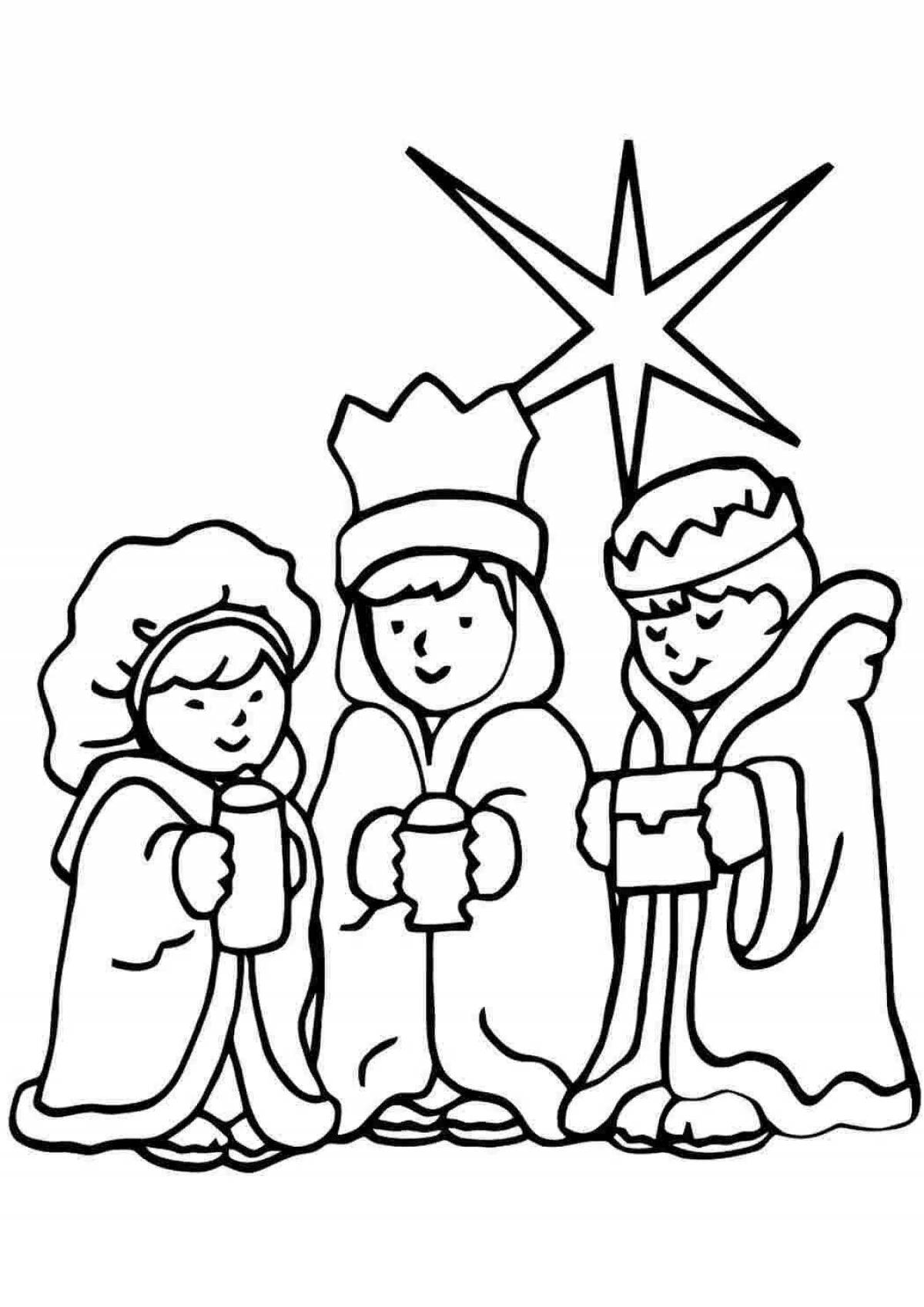 Christmas carol coloring pages for children