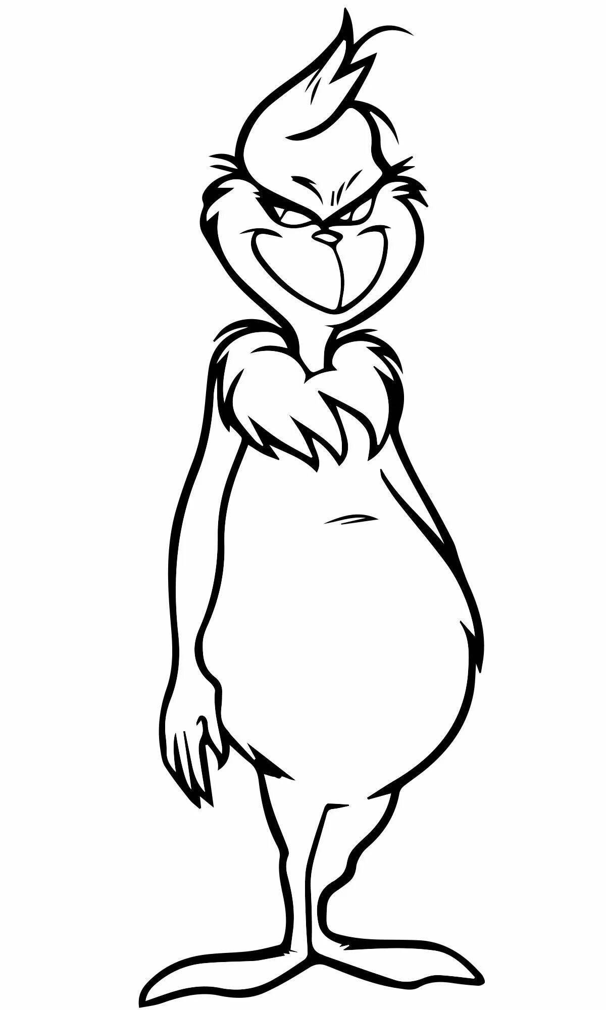 Fun coloring grinch for kids