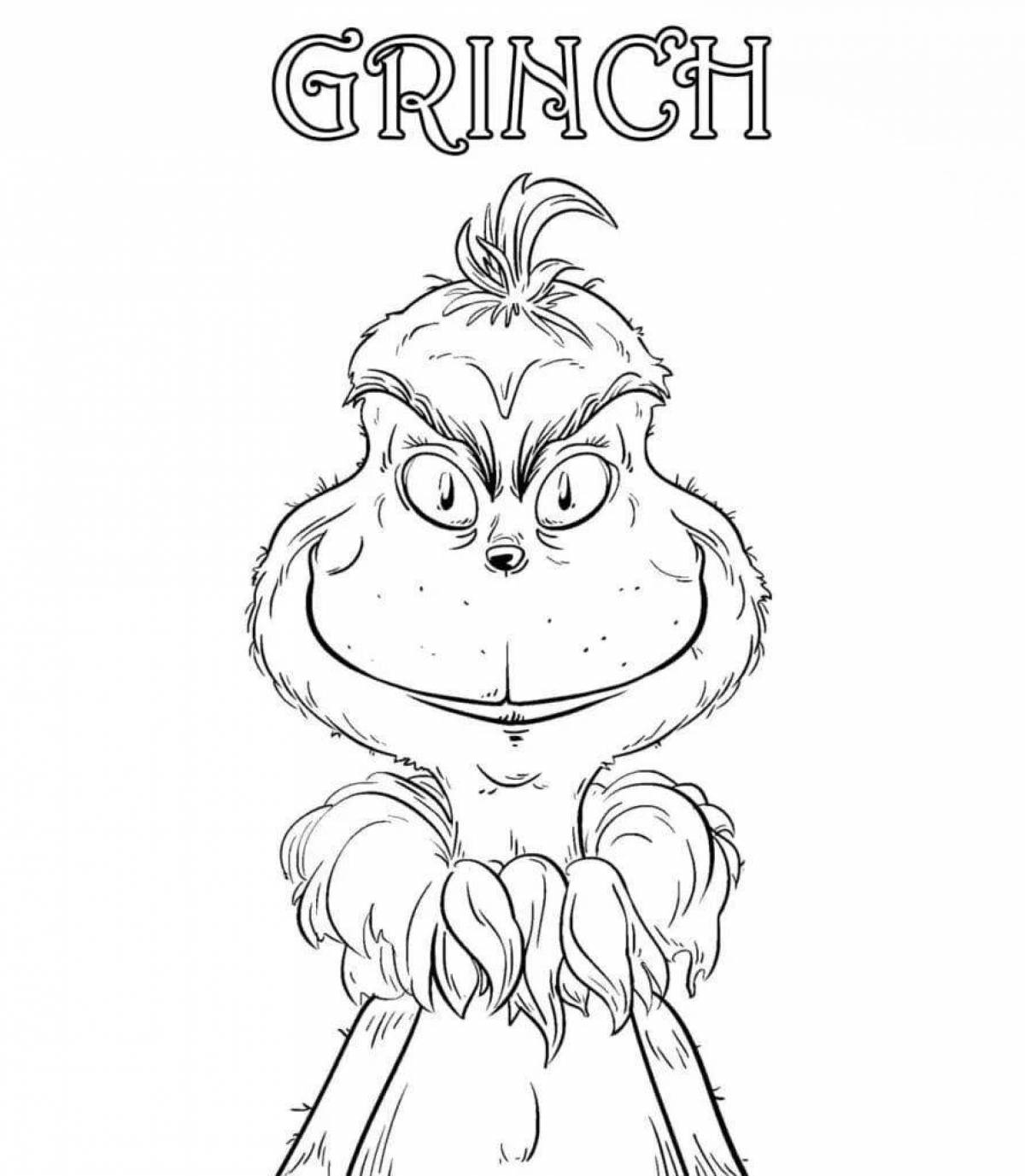 Naughty grinch coloring book for kids