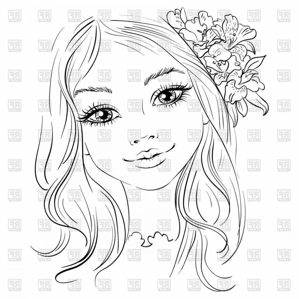 Раскраска Лицо Девушки | Раскраска лица, Схемы лица, Модная иллюстрация лицо