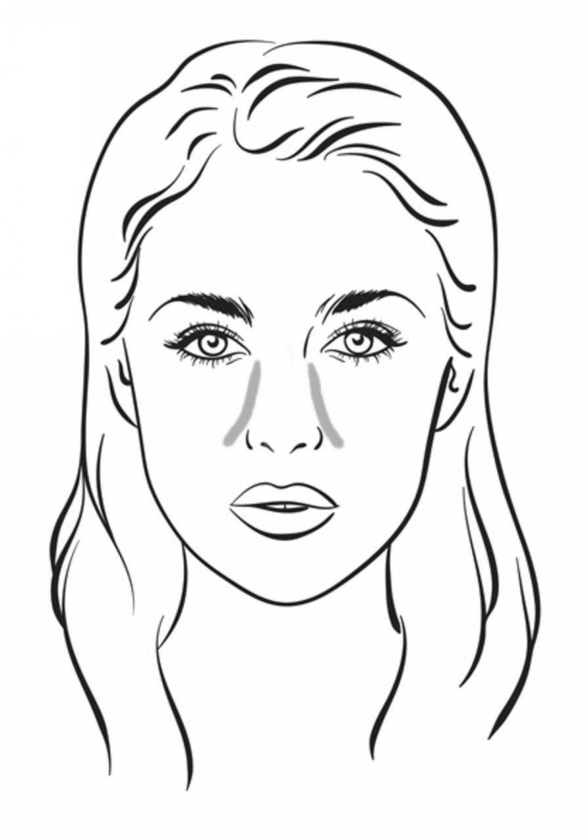 Exciting drawing of a girl's face