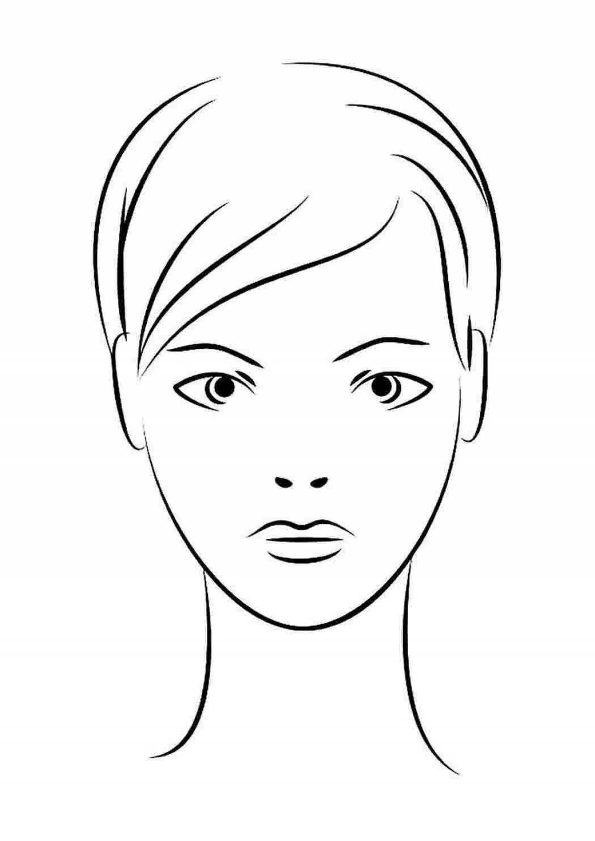 Holiday drawing of a girl's face