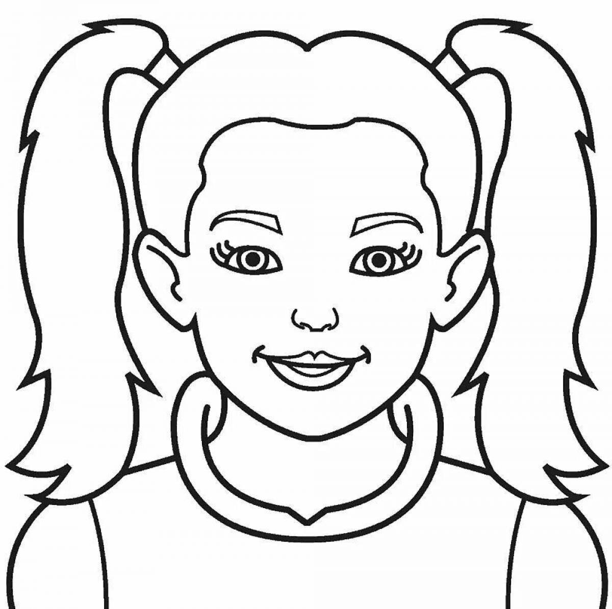 Girls face drawing #8