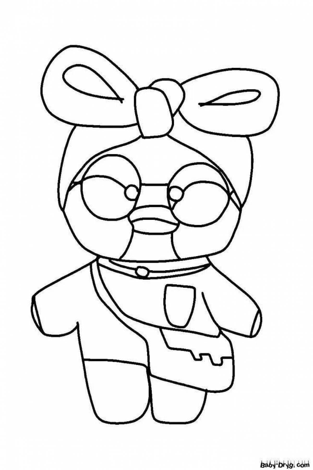 Lalafanfan Duck Coloring Page Detailed Coloring Page