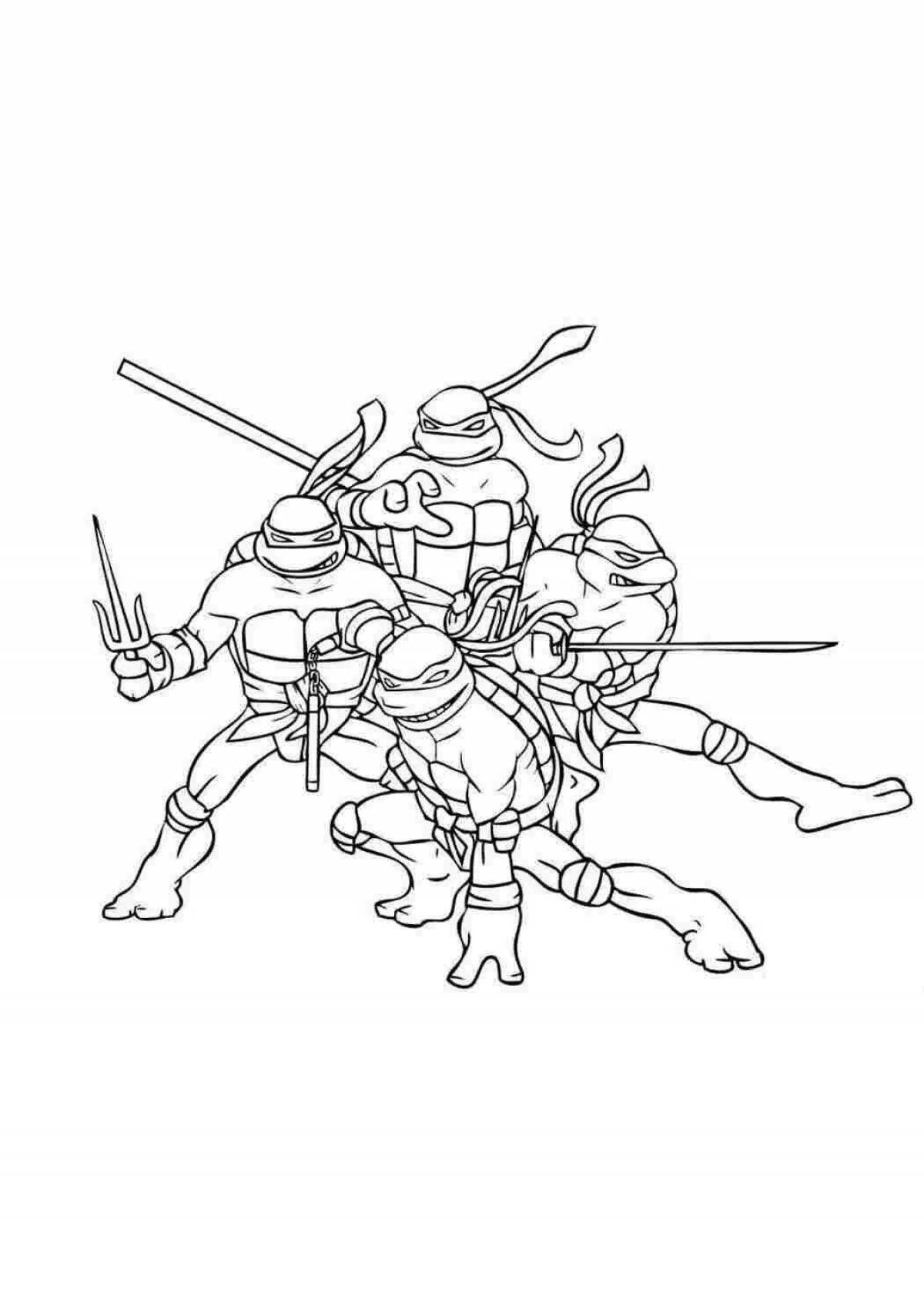 Teenage Mutant Ninja Turtles scary coloring pages