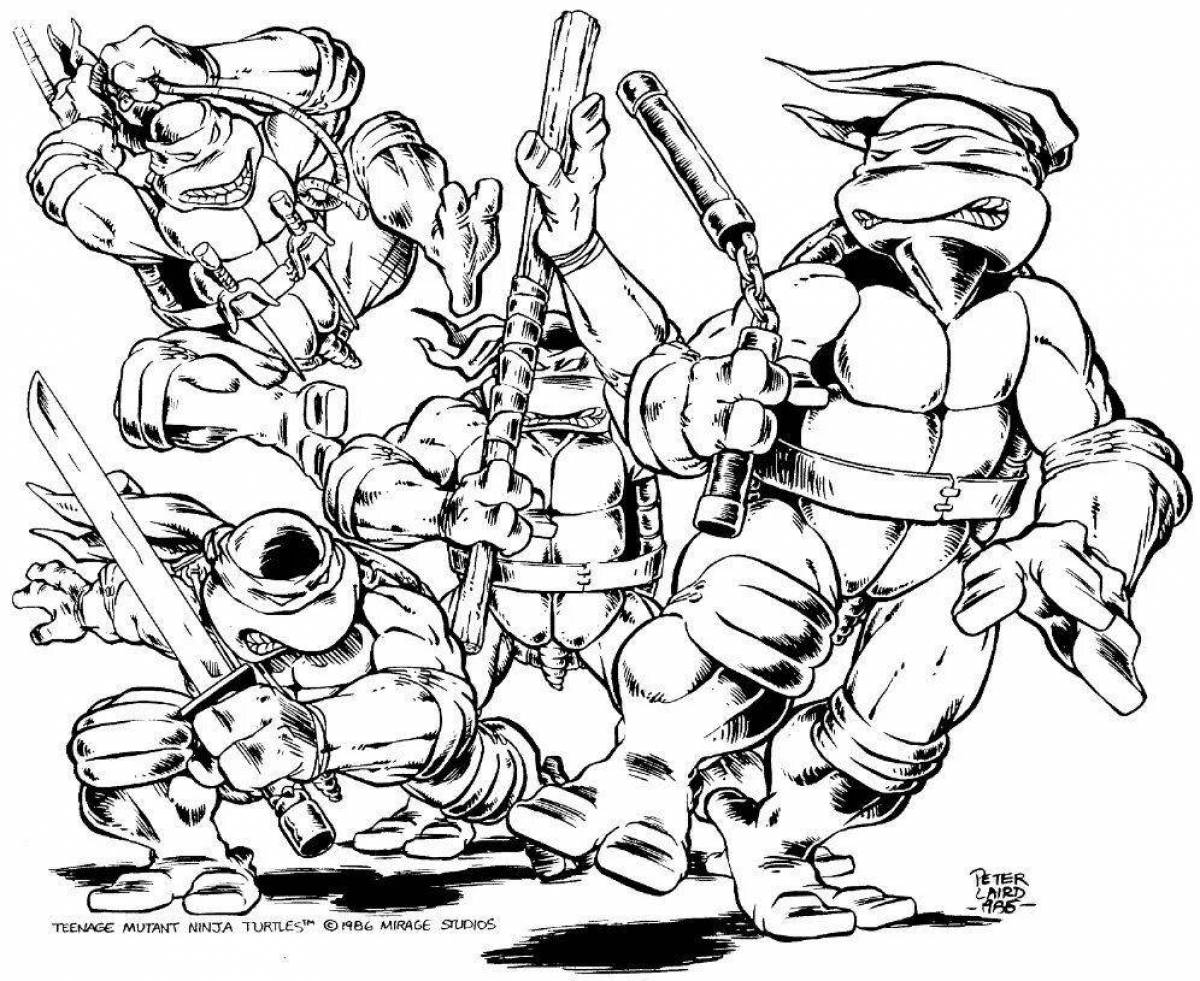 Tempting ninja turtles villain coloring book