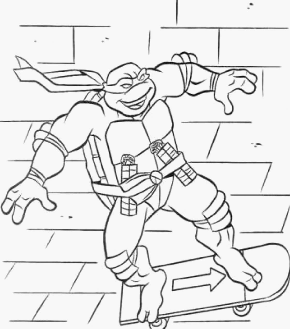 Teenage Mutant Ninja Turtles Dramatic Coloring Page