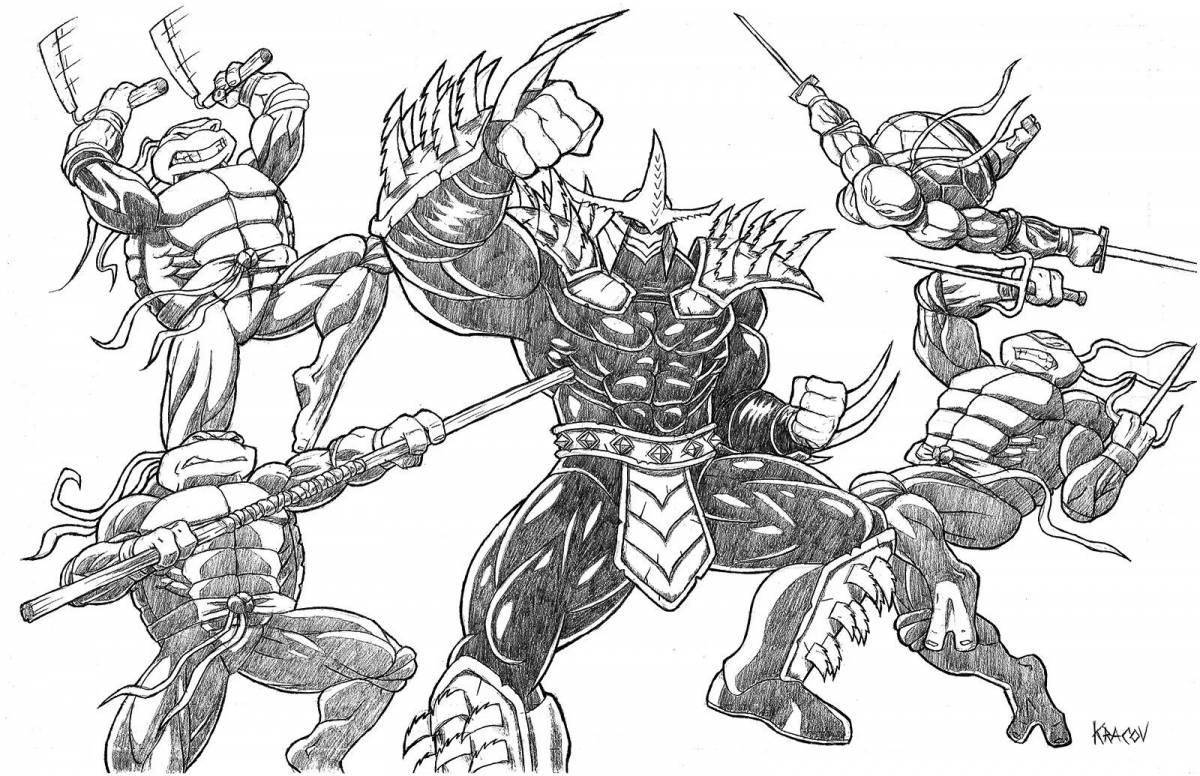 Violent ninja turtles coloring book
