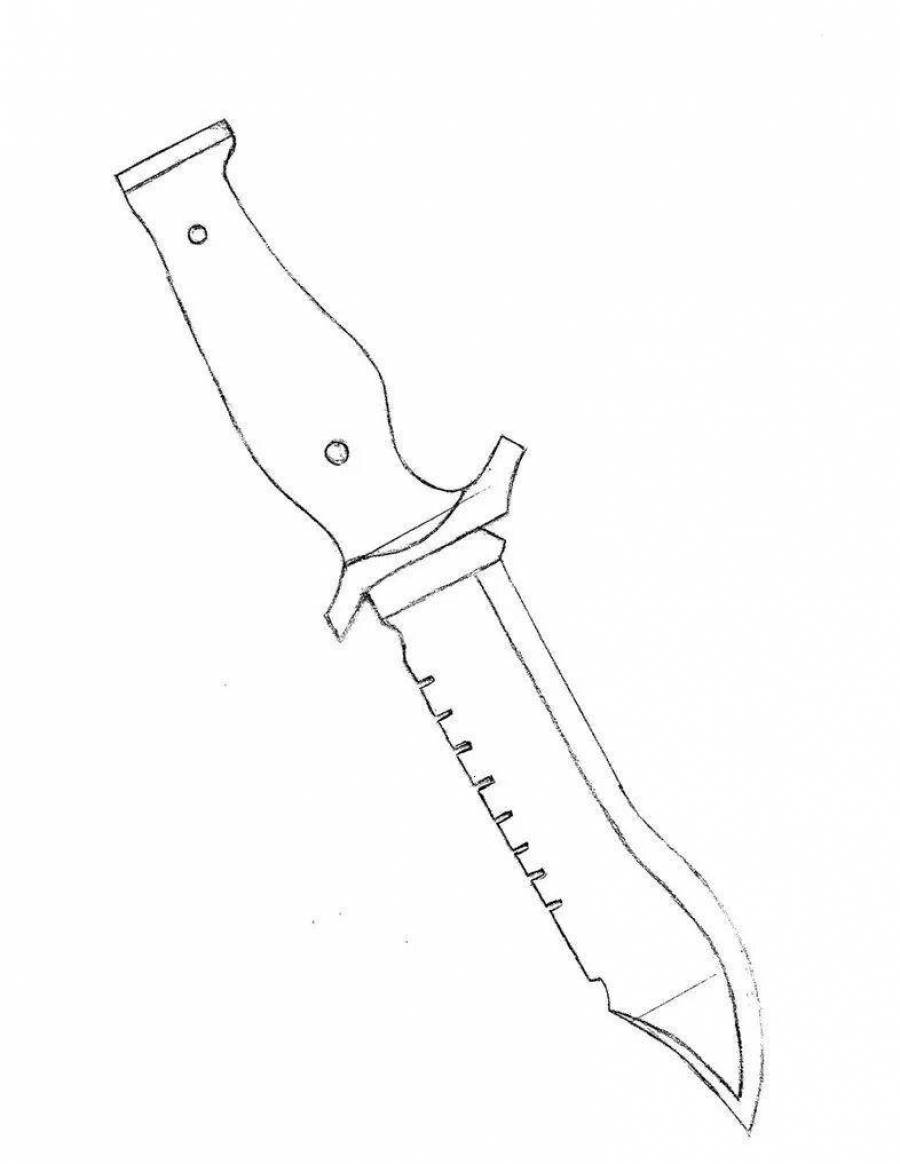Нож Боуи чертеж