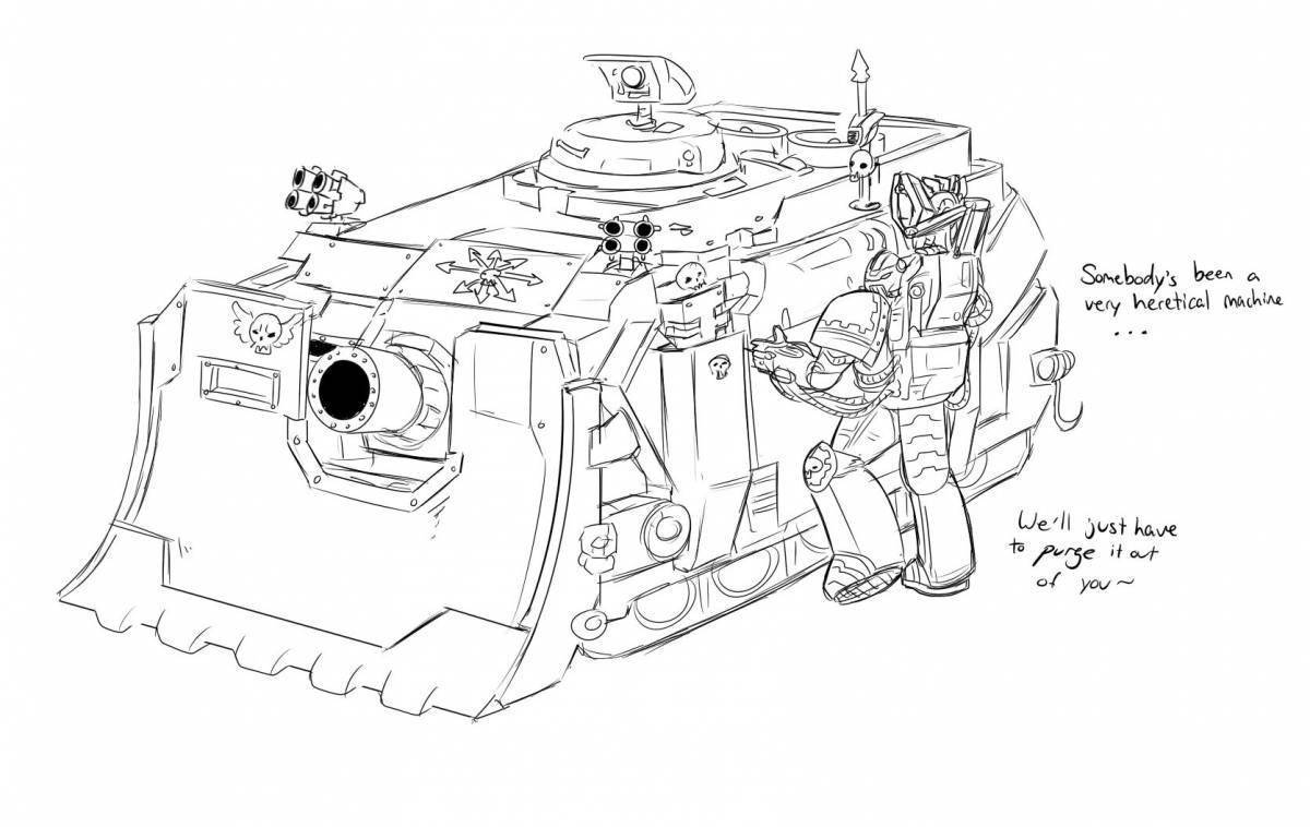 Танк вархаммер 40000 чертеж