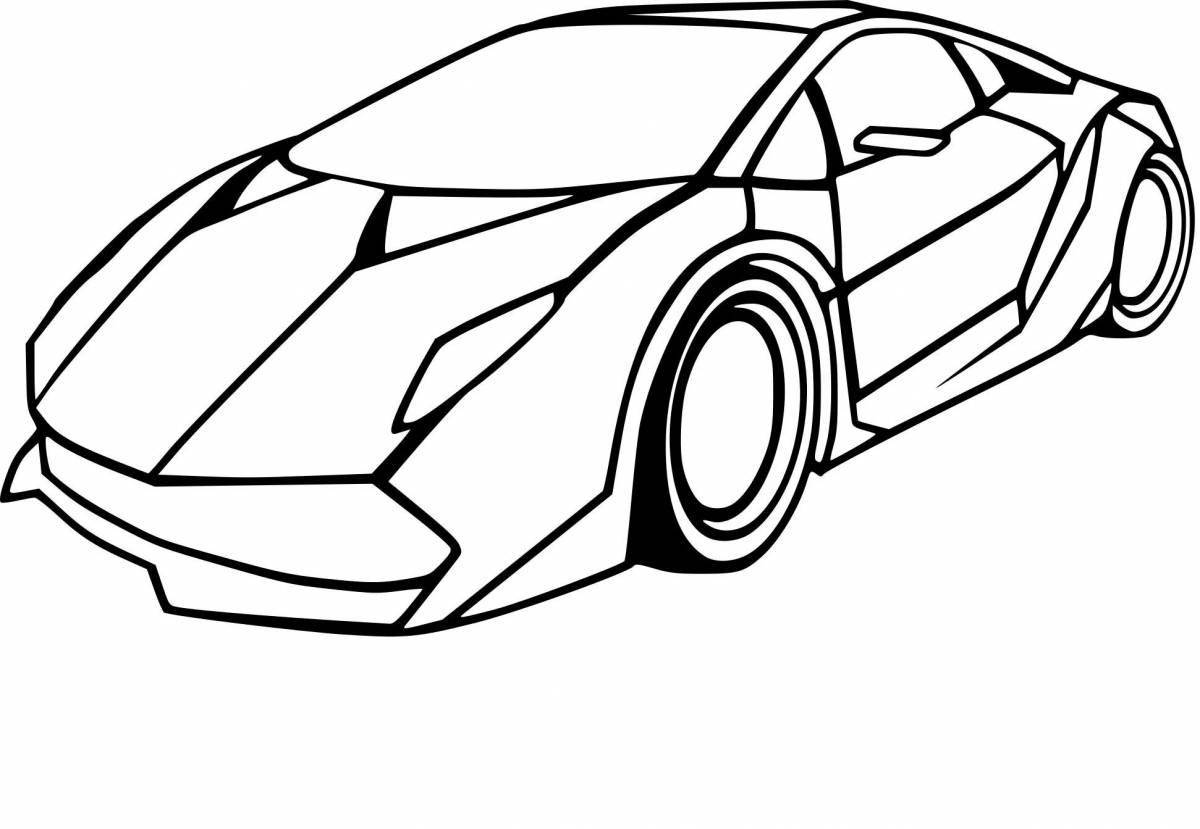 Playful lamba car coloring book for kids