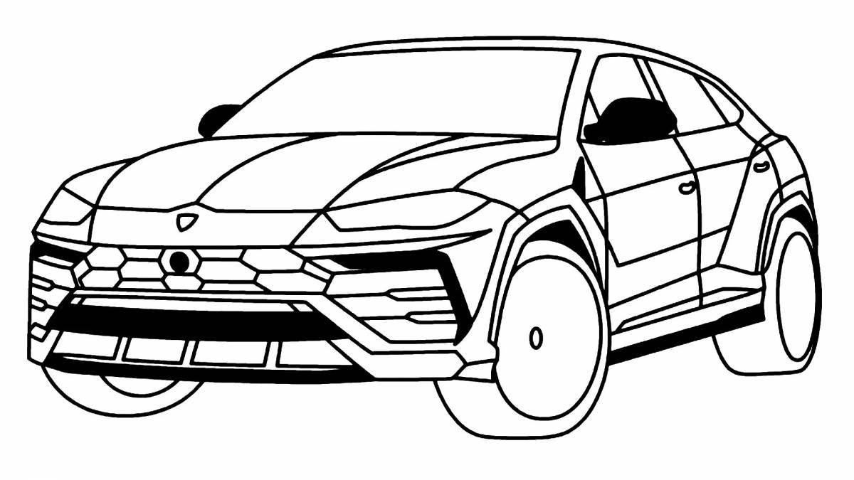 Outstanding lamba car coloring book for kids