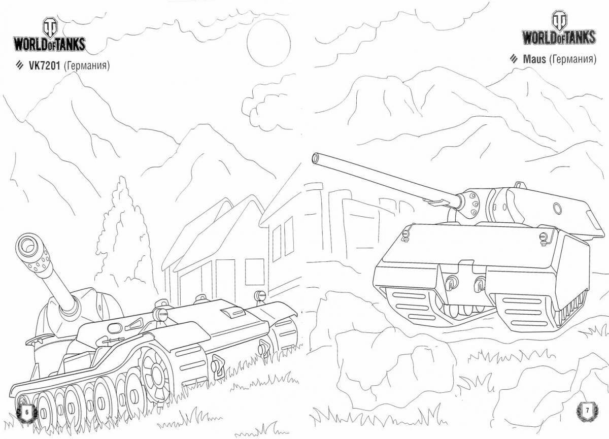 Animated tank games coloring book