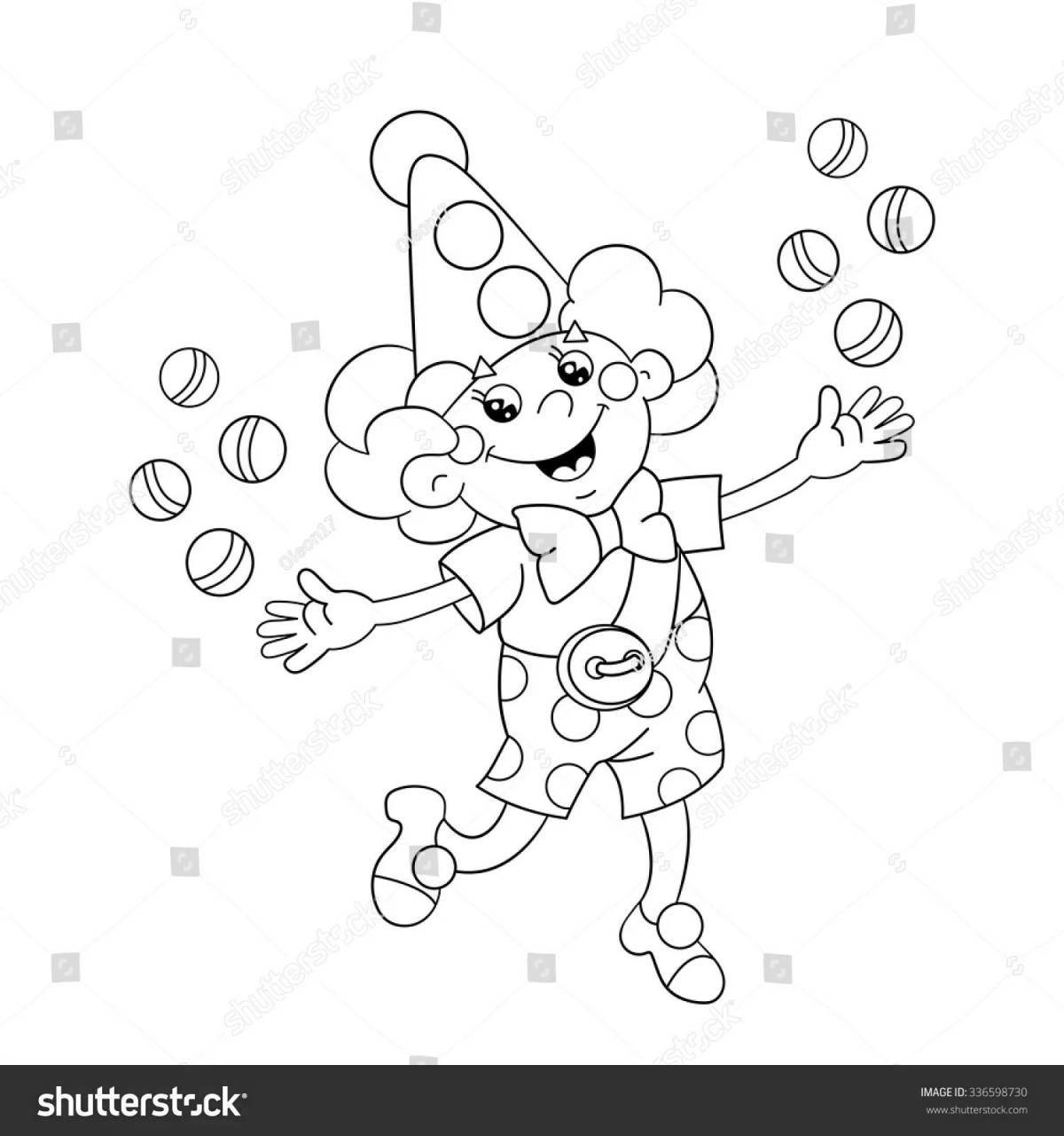 Праздничный клоун с воздушными шарами