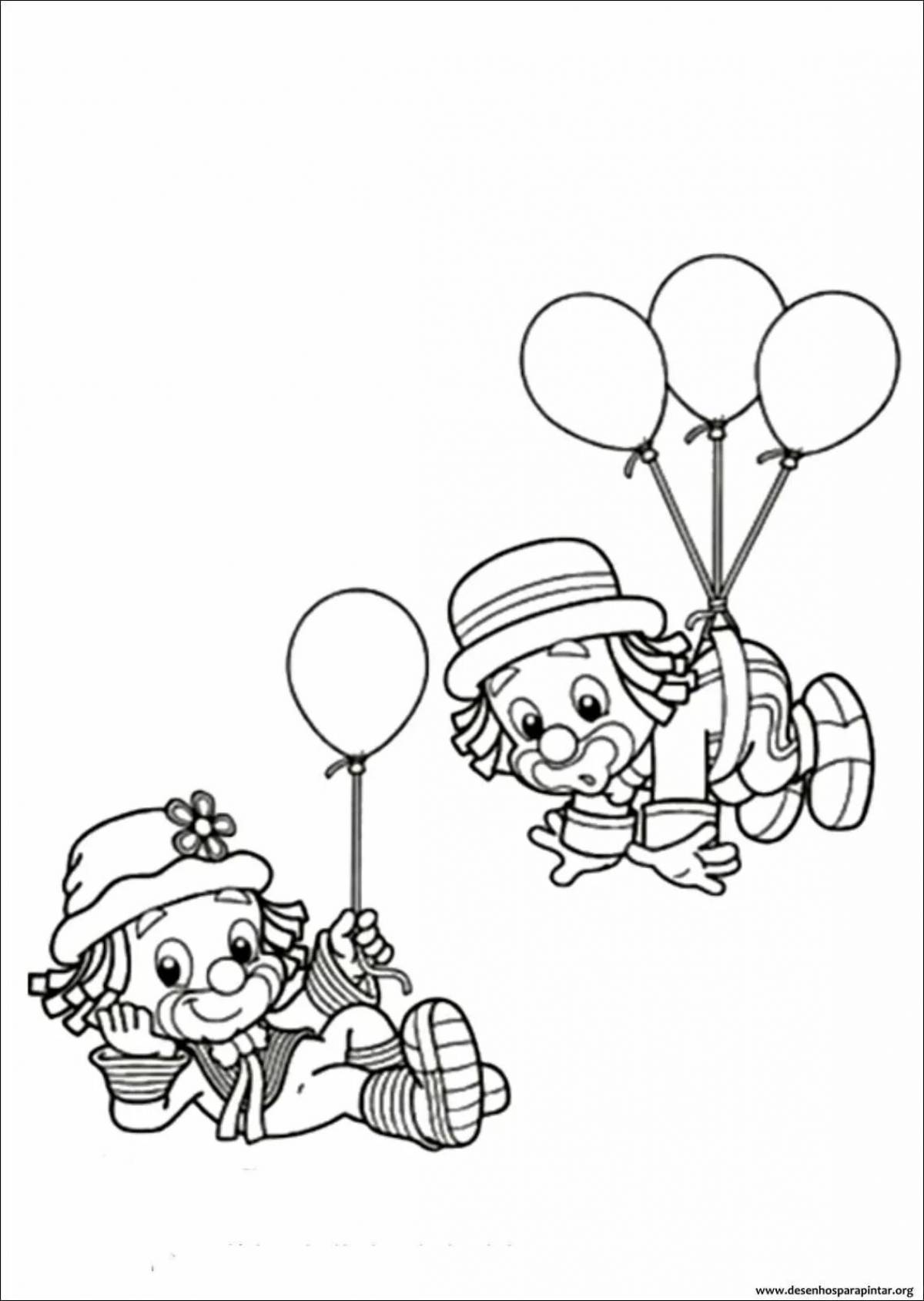 Клоун с шарами #7