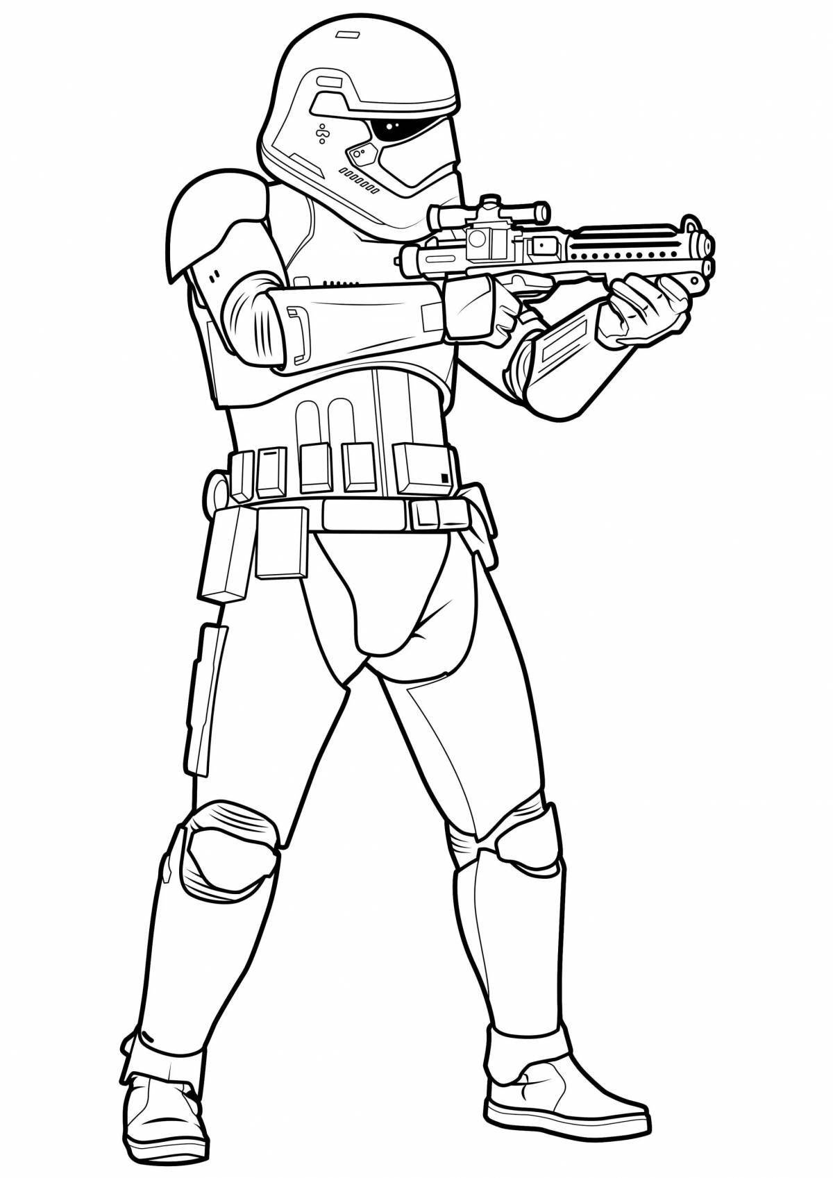 Majestic star wars stormtrooper coloring page