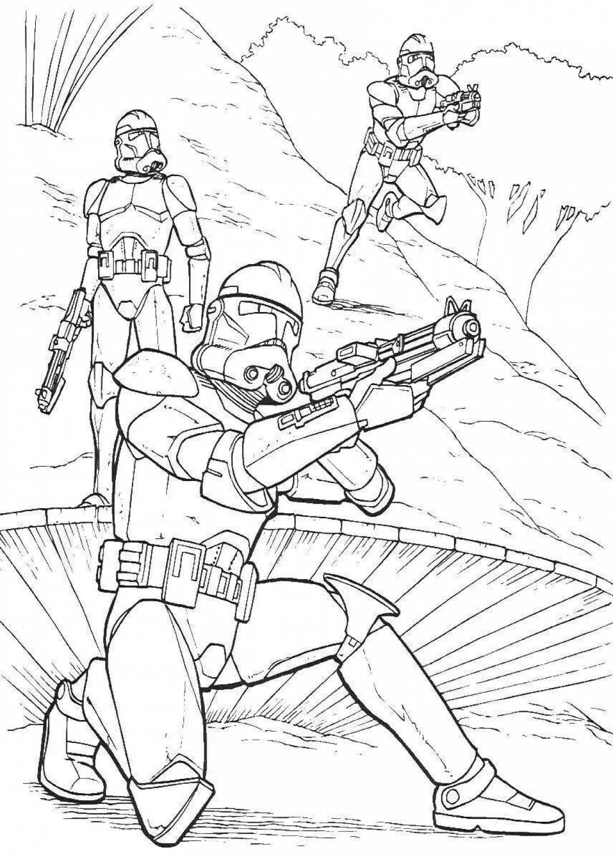 Radiant coloring page star wars stormtrooper