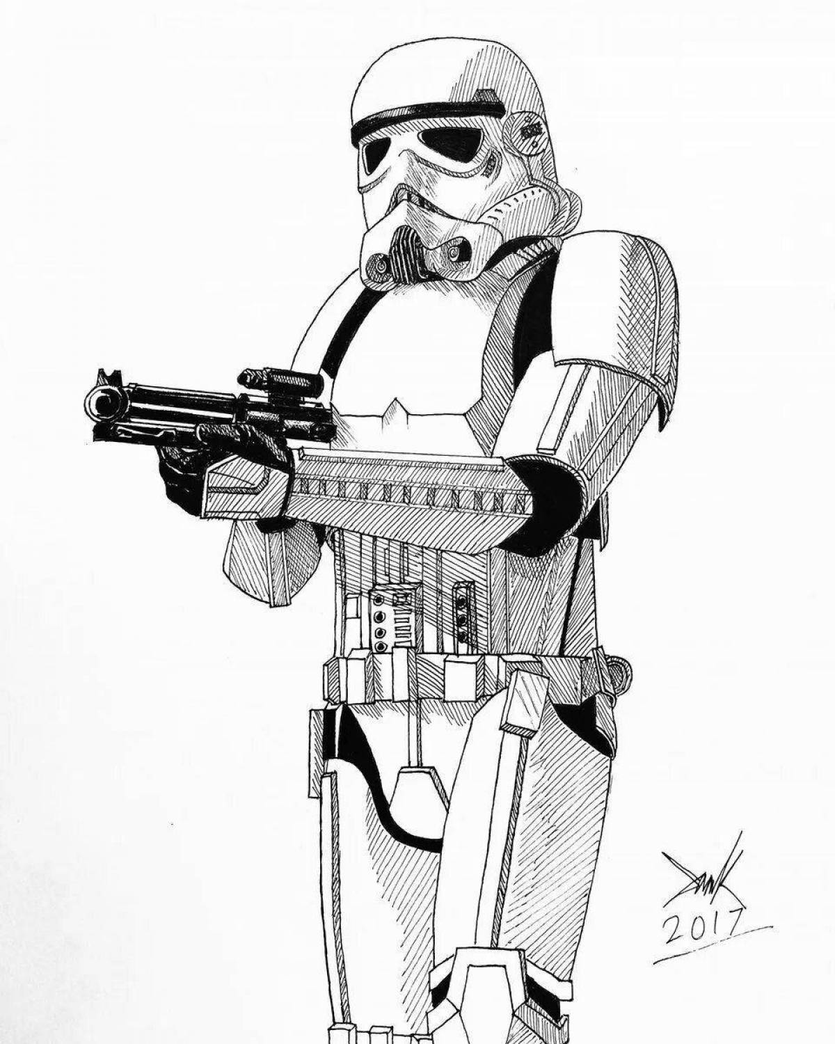 Star wars stormtrooper glitter coloring book