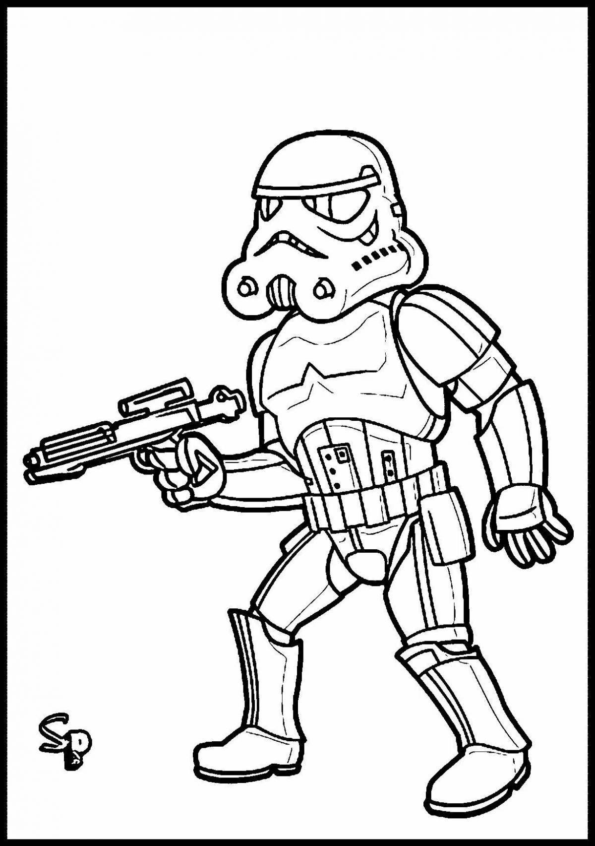 Star wars stormtrooper elegant coloring page