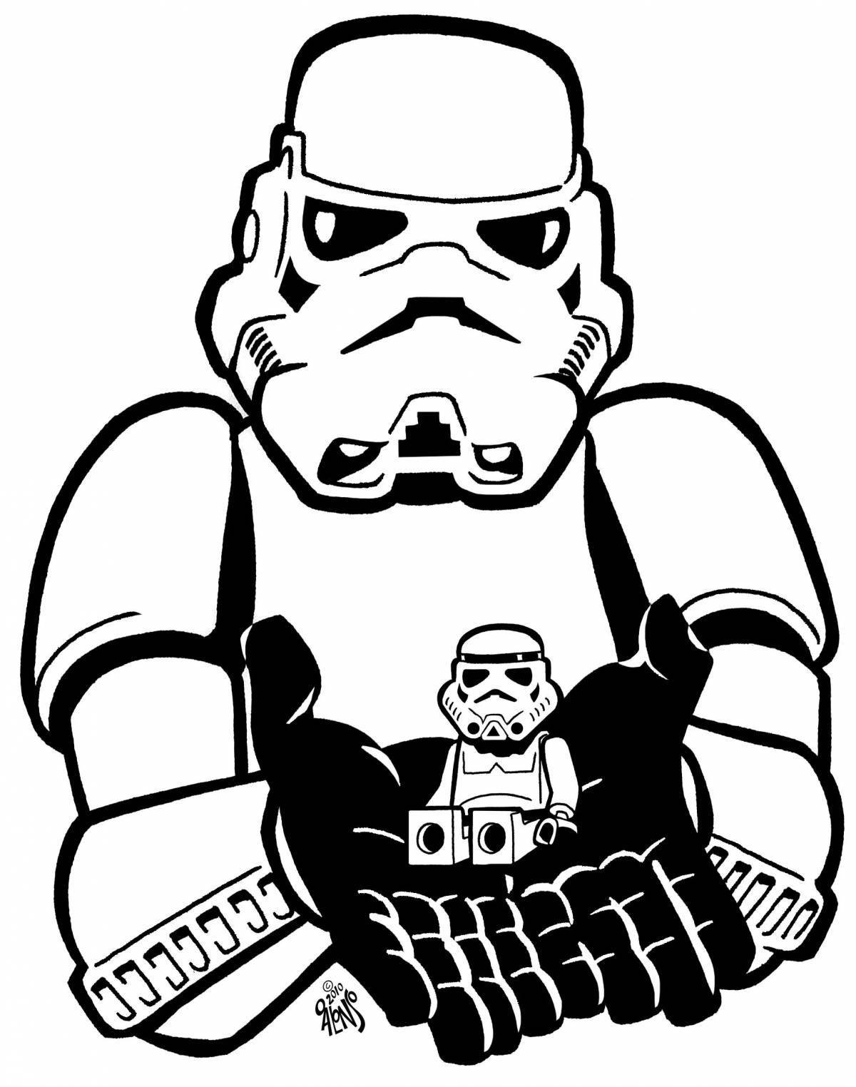 Unique star wars stormtrooper coloring page