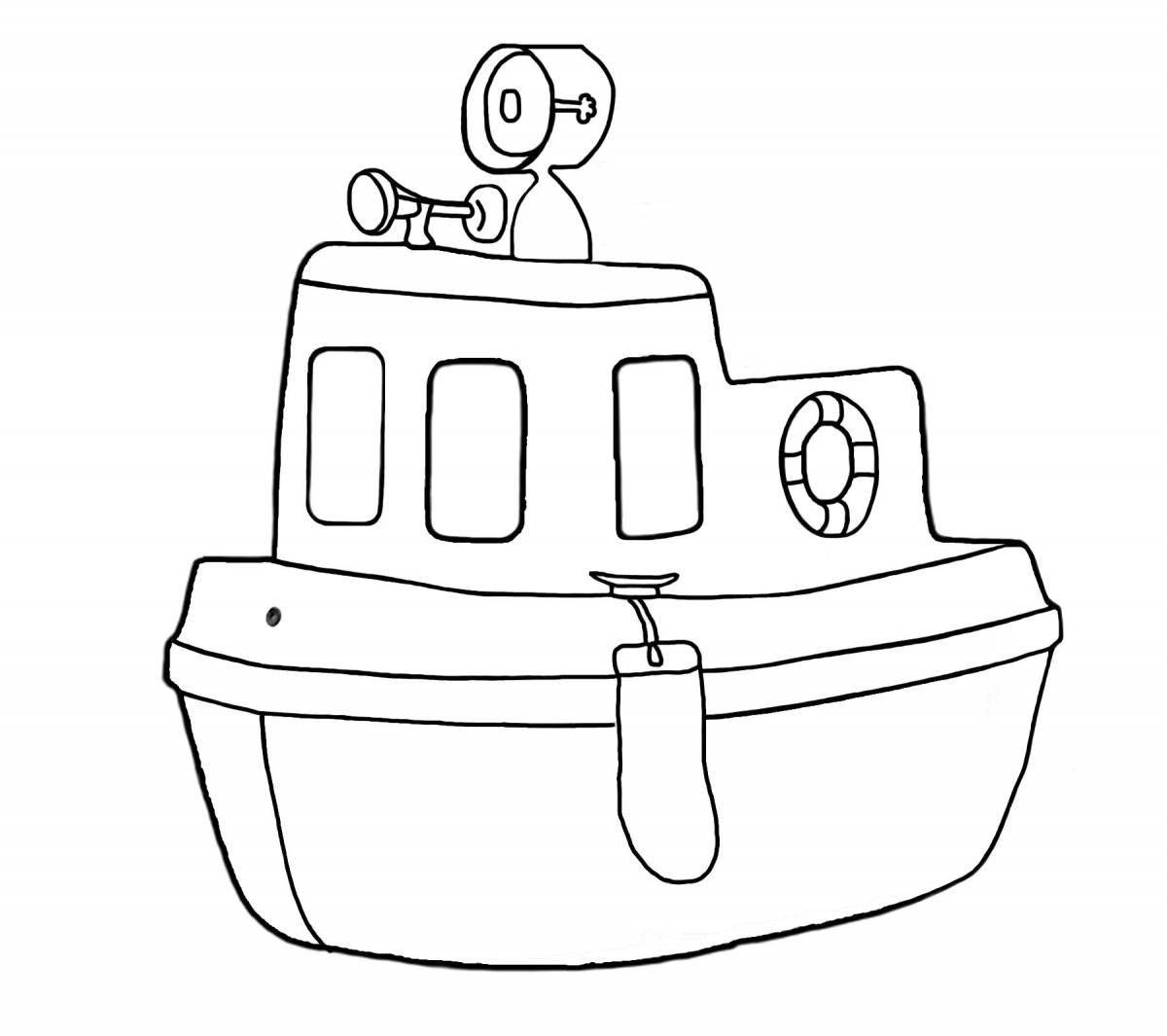 Coloring book innovative water transport